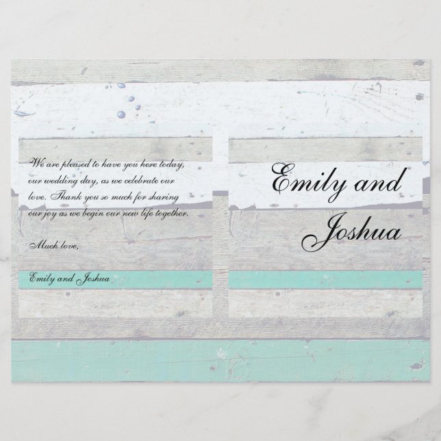 Thème Plage Starfish Mariage Rustique (Devant)