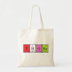 Thème sac fourre-tout de nom de table périodique