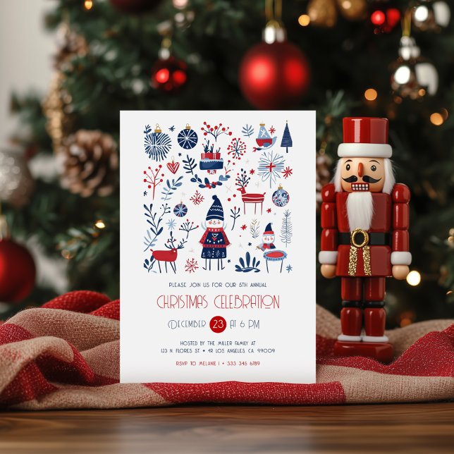 Thème scandinave Noël Invitation (Créateur téléchargé)