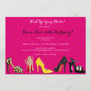 THÈME SHOE Invitation - Anniversaire ou occasion