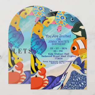 Thème sous-marin Invitation Poisson