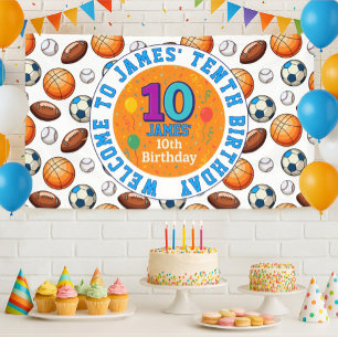 Thème sportif personnalisé Bannière 10e anniversai