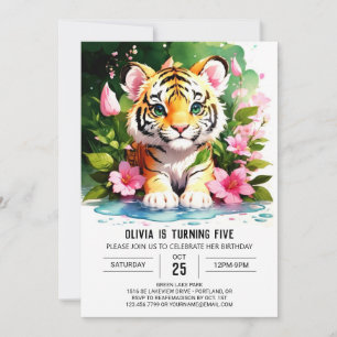 Thème Tiger Anniversaire Invitation