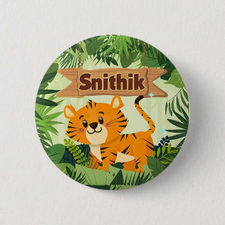 Thème Tigre personnalisé Bouton Badge