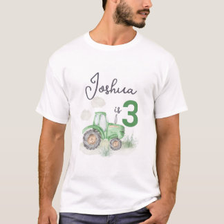 Thème Tracteur vert personnalisé T-shirt homme