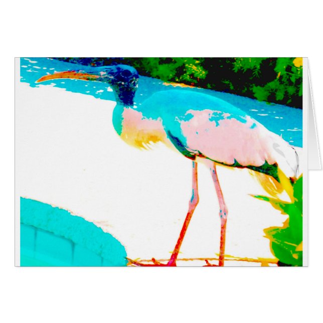 Thème tropical de graphique de cigogne (Devant horizontal)