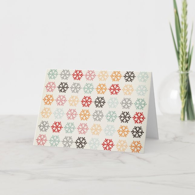 Thème vintage Carte de Noël Snowflake (Devant)