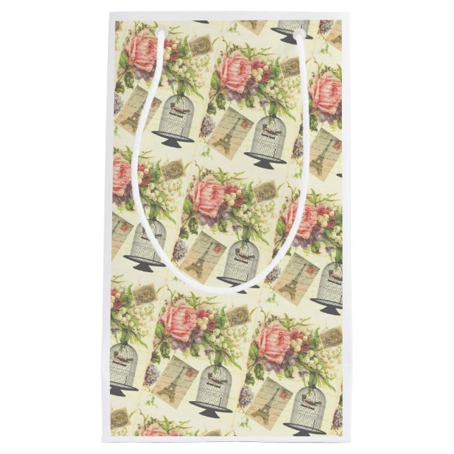 Thème Vintage Paris Sac cadeau (Devant)