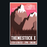 Themestock X Poster<br><div class="desc">This poster is meant to evoke a vintage National Parks travel poster.</div>