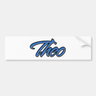 Theo Name Blue Autocollants