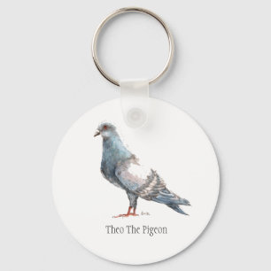 ` Theo porte-clés d'oiseau du pigeon'