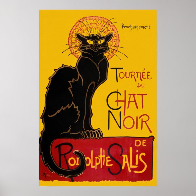 Theophile Steinlen - Le Chat Noir Affiche Vintage (Devant)