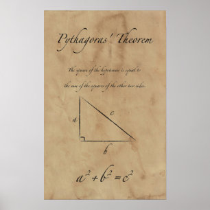 Théorème de Pythagore - Posters mathématiques