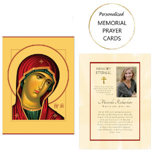 Theotokos - Carte de prière chrétienne orthodoxe