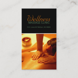 Thérapeute de massage, Clinique, Carte de visite