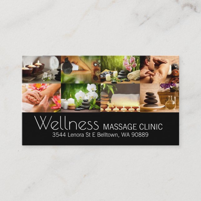 Thérapeute de massage, Clinique, Carte de visite d (Devant)