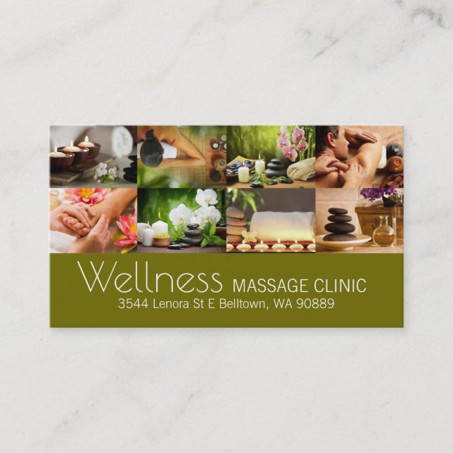 Thérapeute de massage, Clinique, Carte de visite d (Devant)
