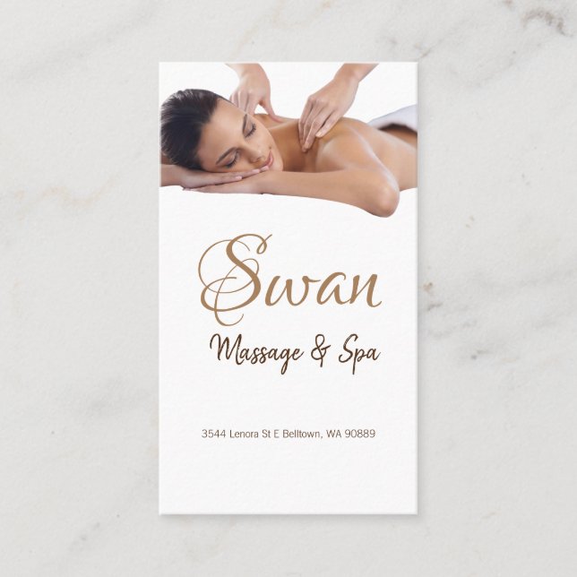 Thérapeute de massage, Clinique, Carte de visite d (Devant)
