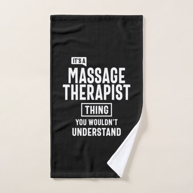 Thérapeute de massage Titre du travail Cadeau (Serviette à main)