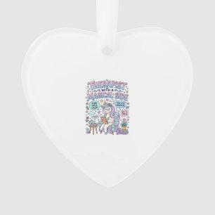 Thérapeute Licorne avec un Cadeau Magique Idée Cad