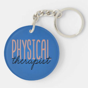 Thérapeute Physique Acrylique, Porte-Clés Double F