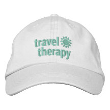 Thérapie de Voyage Brodé Casquette Blanc & Mint Ve