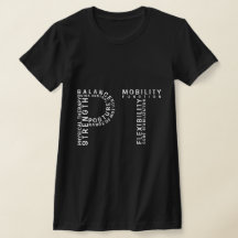 Thérapie physique "PT" Word Art T-shirt