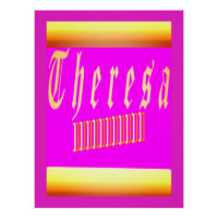 Theresa design choquant poster rose et or