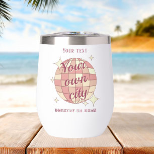 Thermal tumbler ville nom ville plage