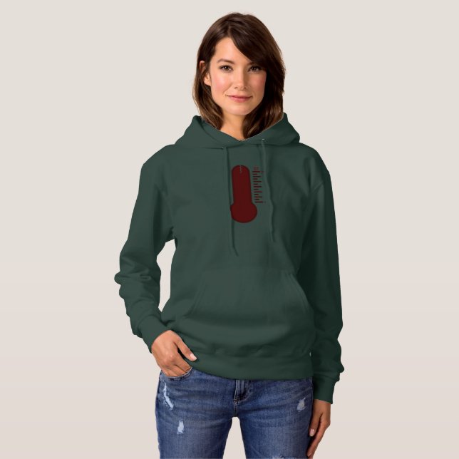 Thermomètre de Stress Sweat à Capuche pour Femme (Devant entier)