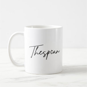 Thespio Typo noir écriture café Mug