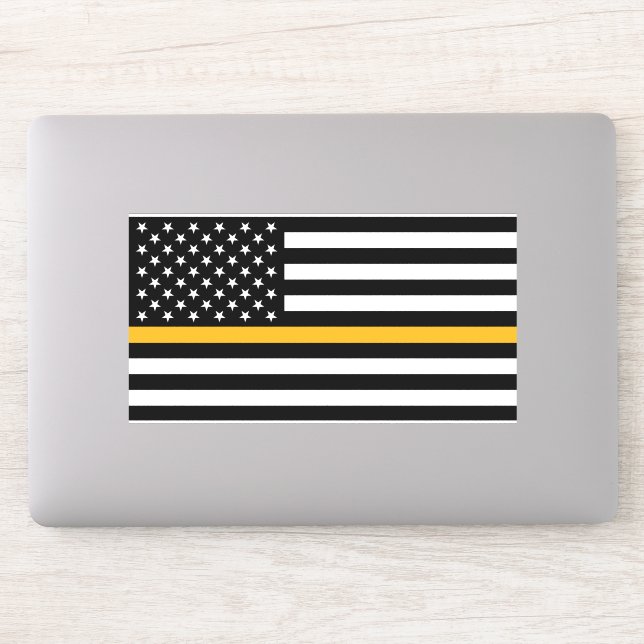 Thin Gold Line Dispatch 8" Vinyl Laptop Sticker (Ordinateur)