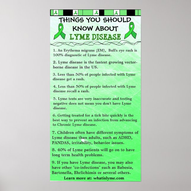 Things You Should Know about Lyme Disease Poster (Devant)