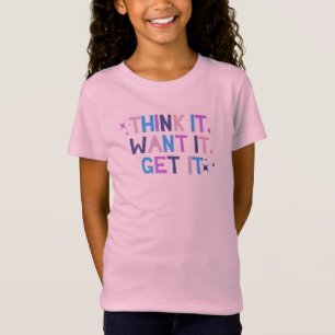 Think it-positivity cite T-Shirt pour les filles.