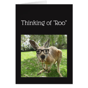 Thinking of Roo Fun Kangaroo Australia Animal art