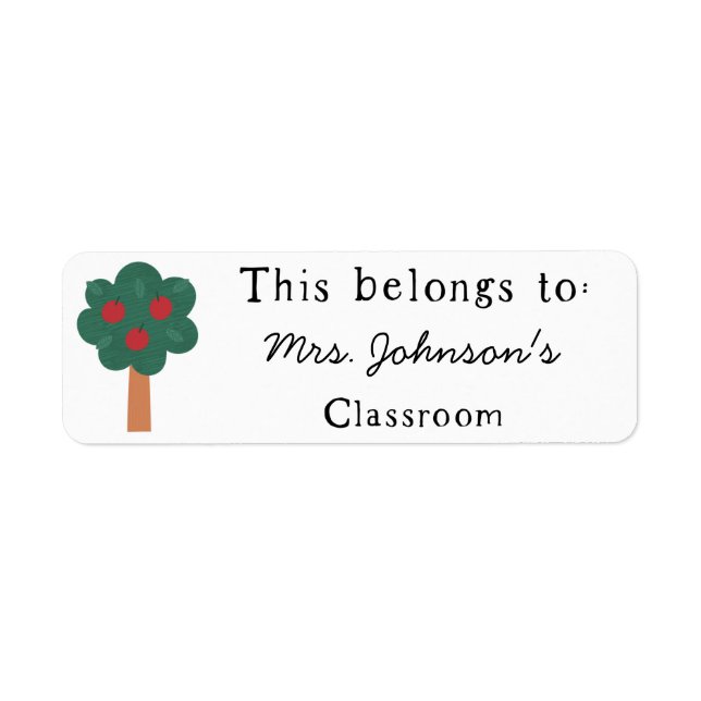 This Belongs to Teacher Classroom Label Stickers (Devant)
