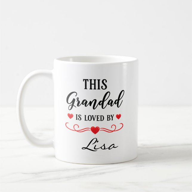 This Grandad Is Loved Personalised Mug Gift Granny (Gauche)