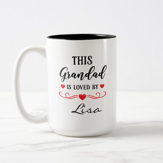 This Grandad Is Loved Personalised Mug Gift Granny (Gauche)