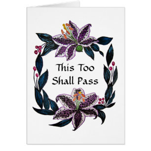 "This Too Shop Pass" Aquarelle Lily Wreath