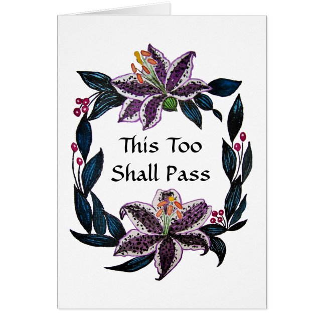 "This Too Shop Pass" Aquarelle Lily Wreath (Devant)