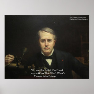 Thomas Edison "10 000 façons" Affiches de citation