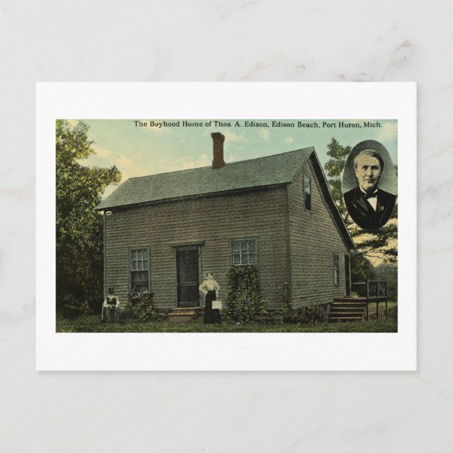 Thomas Edison Boyhood Home - Carte postale Vintage (Devant)