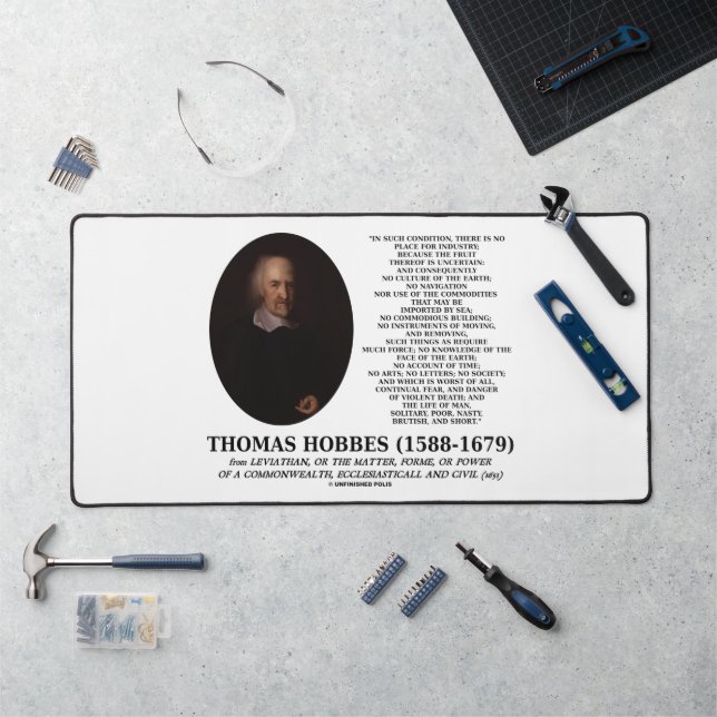 Thomas Hobbes Leviathan Man Solitaire Mauvaise Cit (Poste de travail)