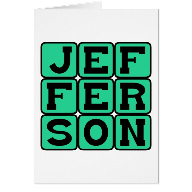 Thomas Jefferson, président américain (Devant)