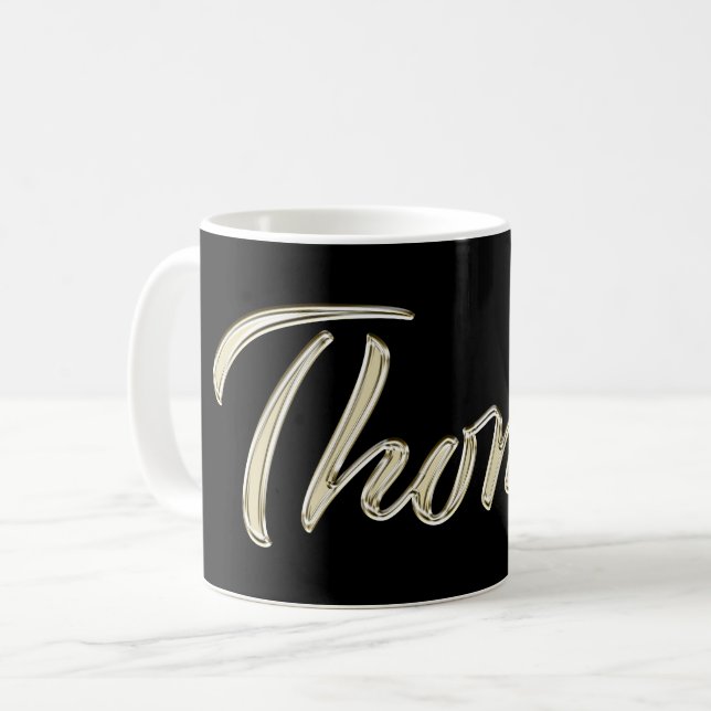 Thomas Name Whitegold Tasse Teetasse (Devant gauche)
