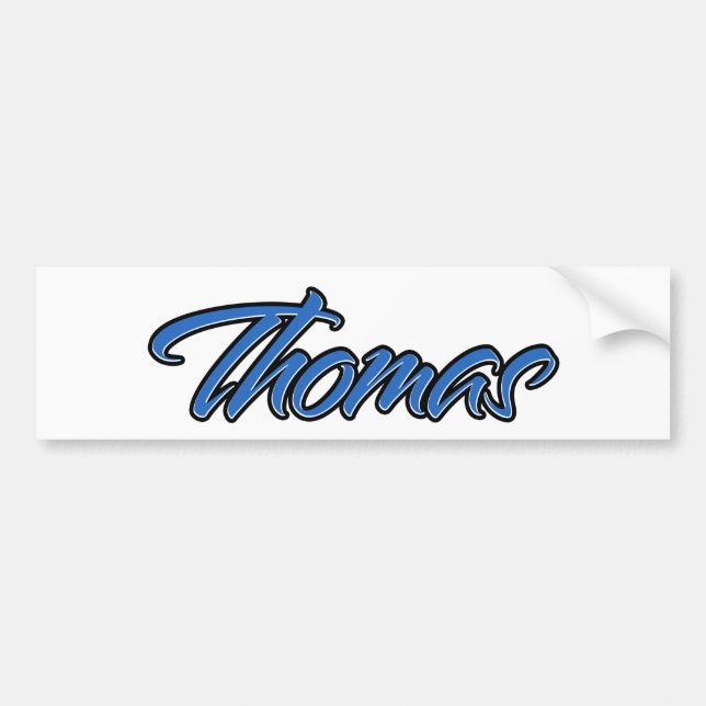 Thomas Nom Autocollant Stickers Autocollant de Voi (Devant)