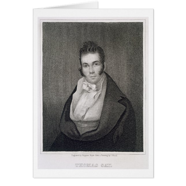 Thomas Say (1787-1834), gravée par Henry Hoppner (Devant)