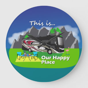 Thor Palazzo Mur Rouge Horloge Joyeux Lieu RV Déco