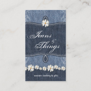 Threads Denim n Daisies Carte de visite Shabby Chi