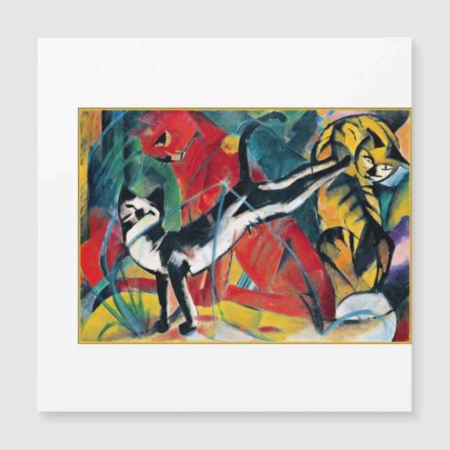 Three Cats, oeuvre de Franz Marc (Devant)